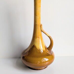 MCM Vintage Royal Haeger Pottery Vase Orange Yellow Brown Drip 18.5"